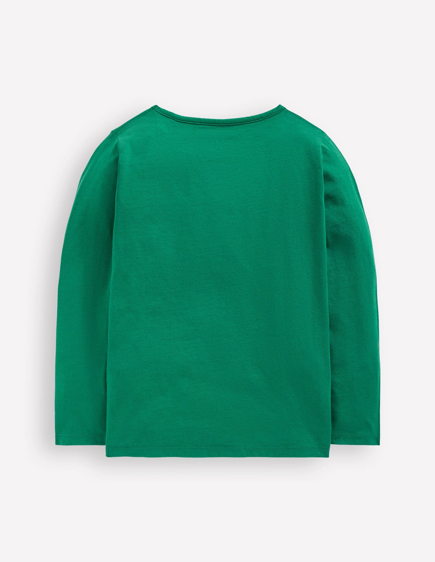 Long Sleeve Bouclé T-shirt-Pine Green Robin