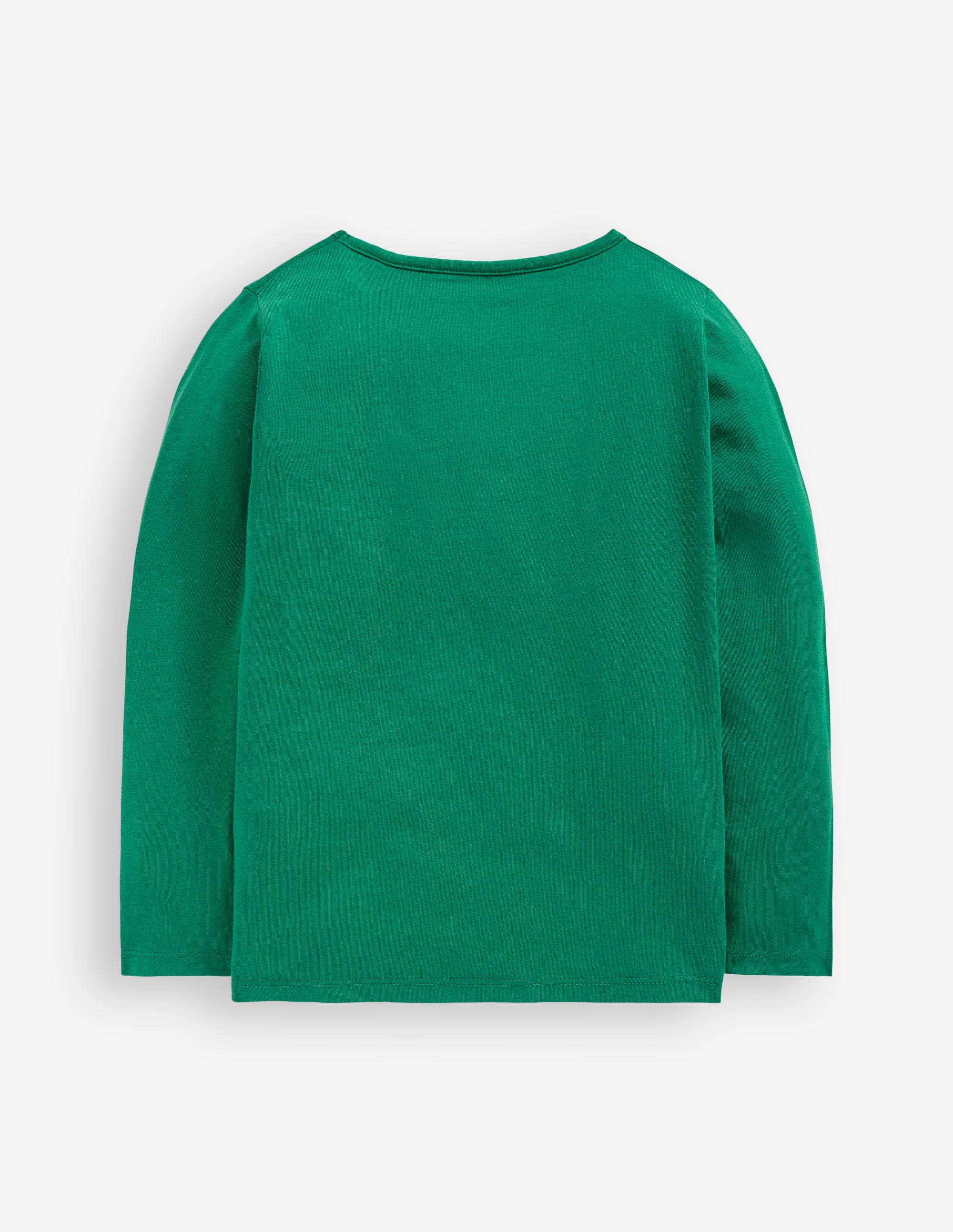 Long Sleeve Bouclé T-shirt-Pine Green Robin - Image 2