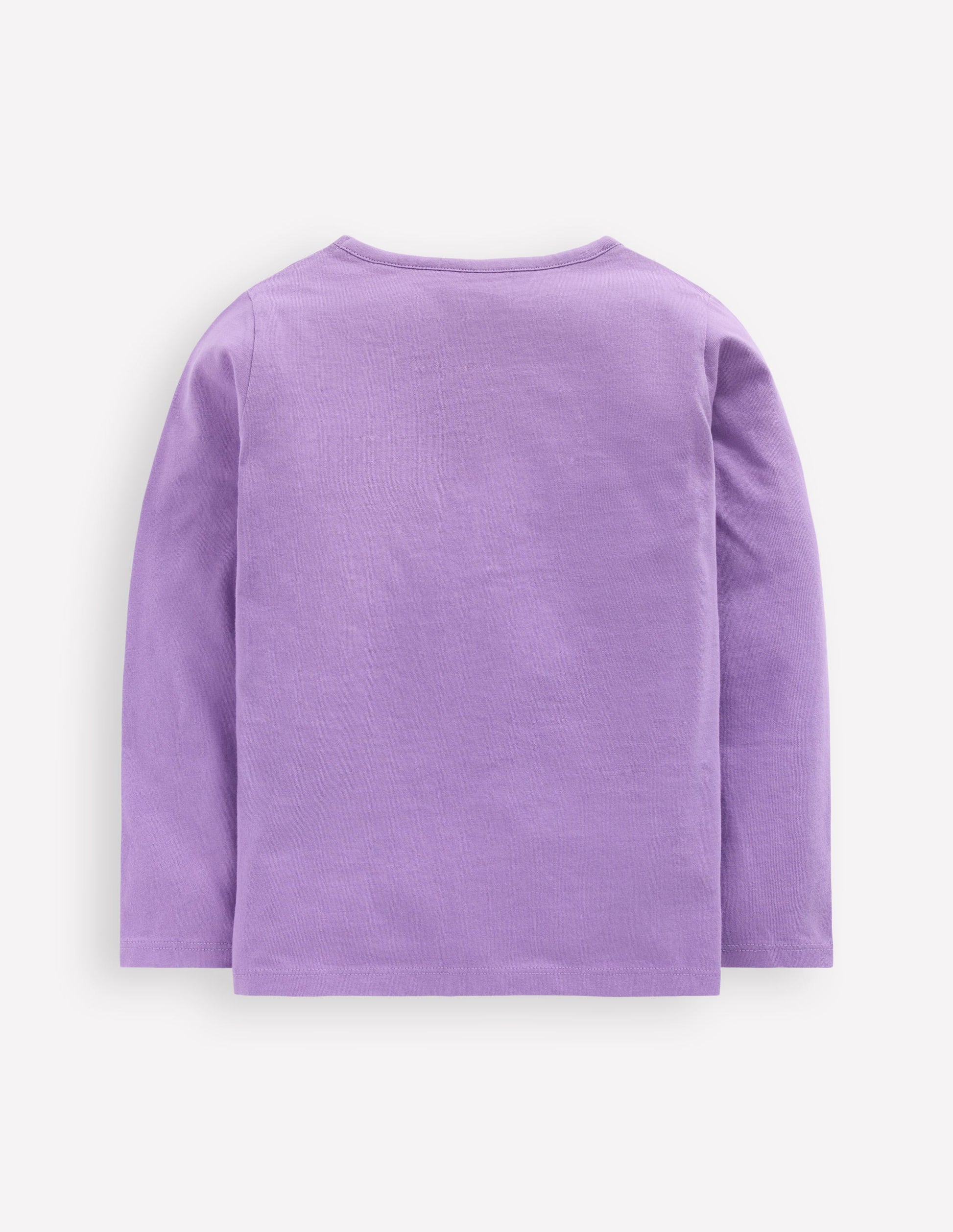 Long Sleeve Bouclé T-shirt-Aster Purple Popcorn Bunny-2