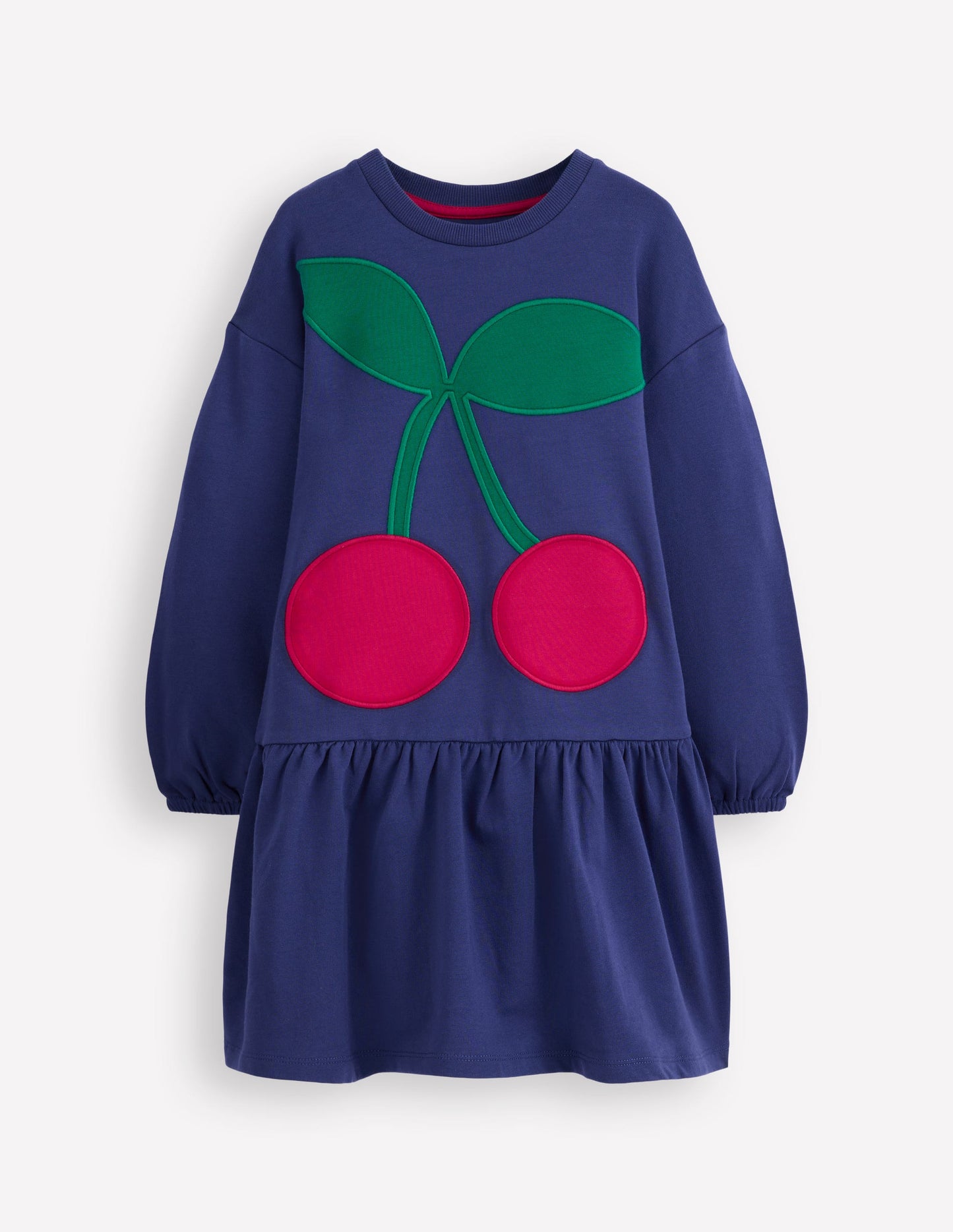 Logo Sweatshirt Dress-Starboard Blue Cherry