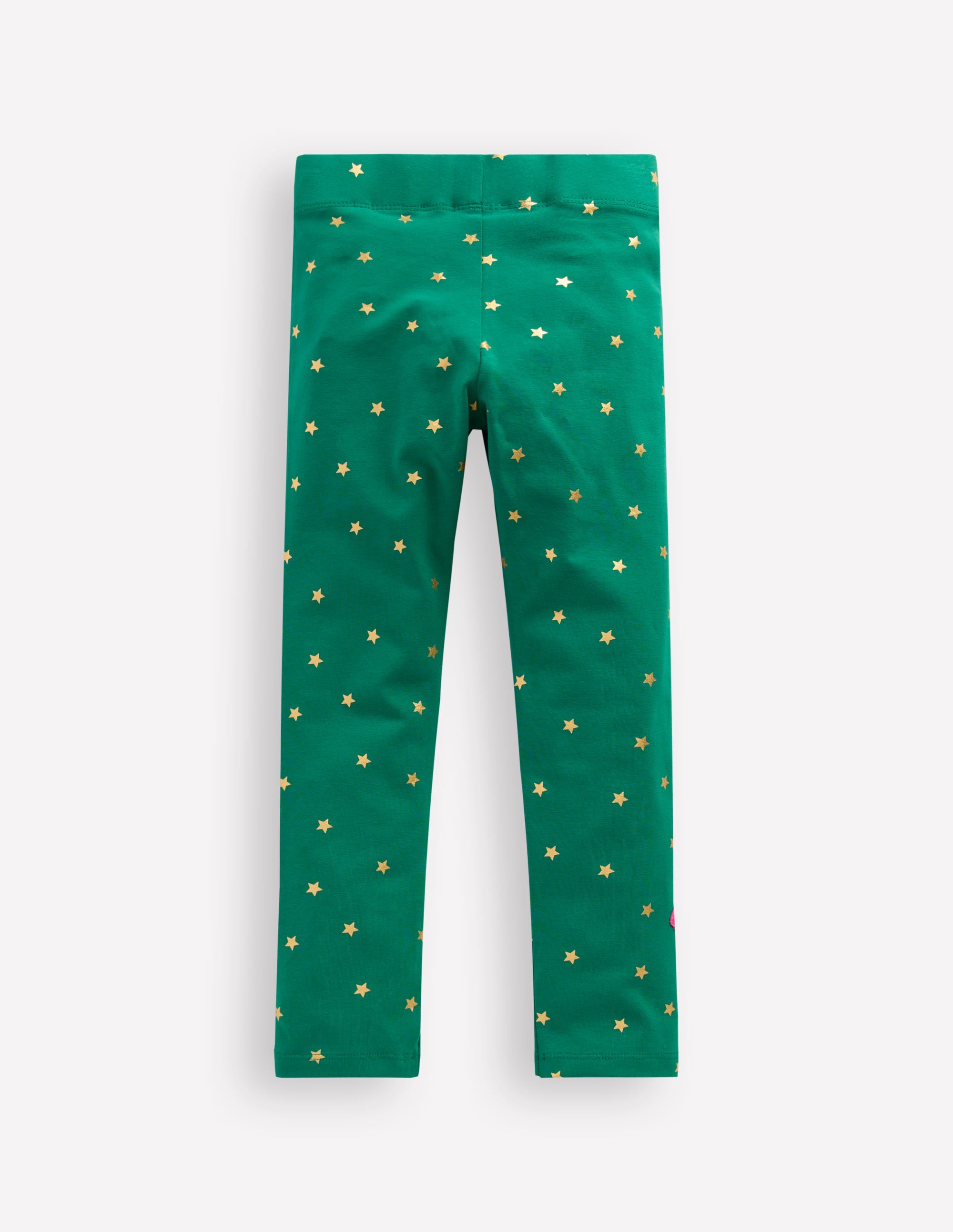 Appliqué Leggings-Jewel Green Robins - Image 2