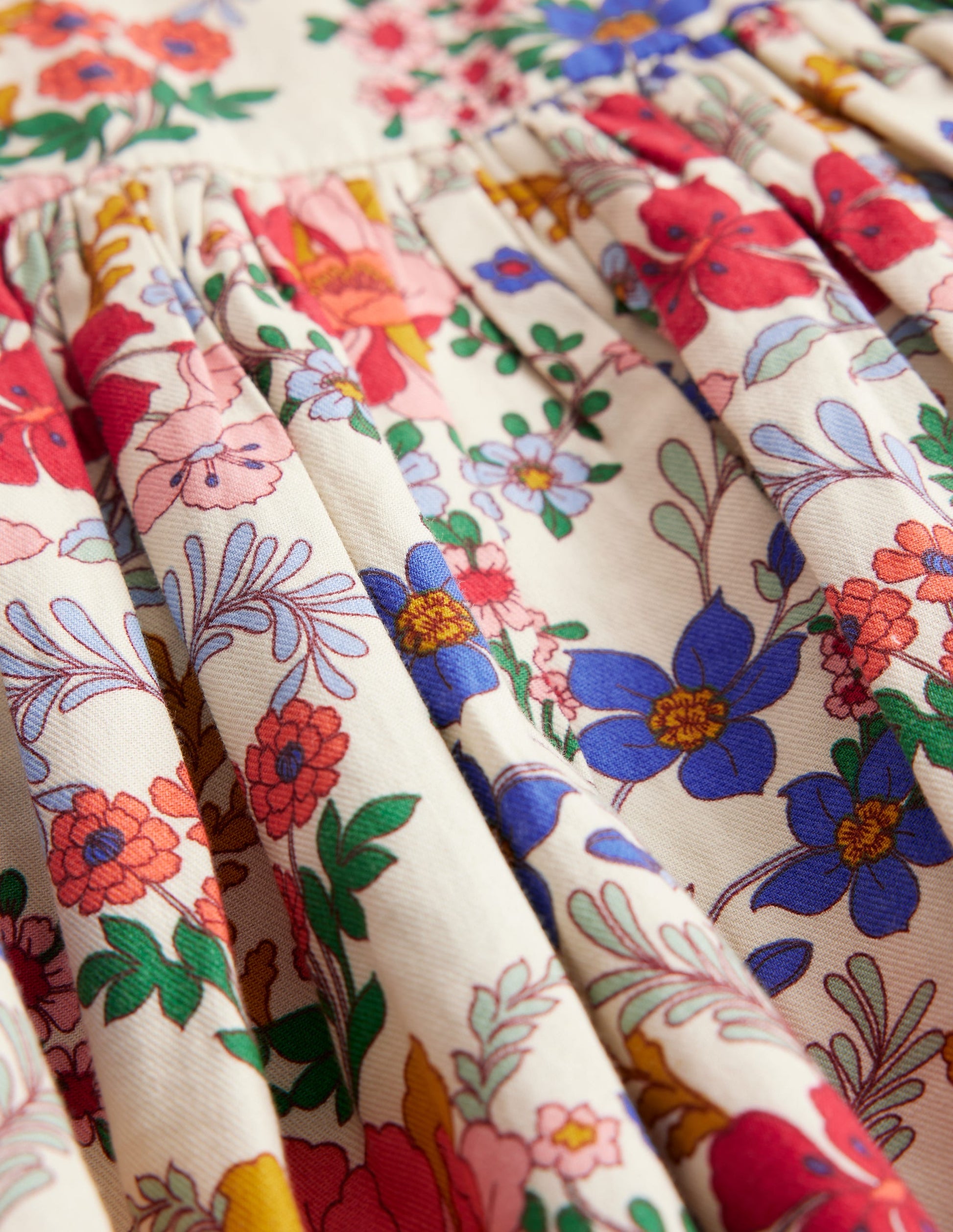 Madeline Long Sleeve Dress-Ecru Small Tapestry Floral-3