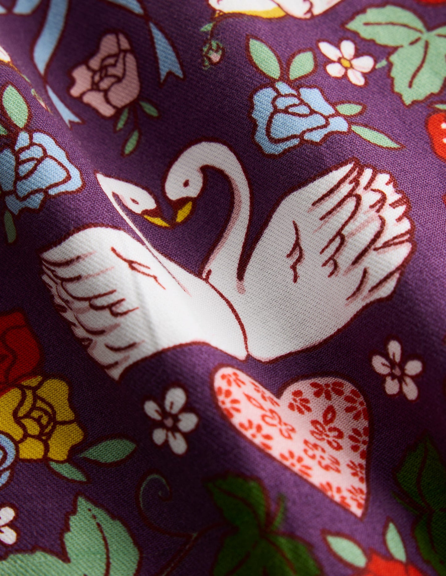 Madeline Long Sleeve Dress-Mystic Purple Lovebirds