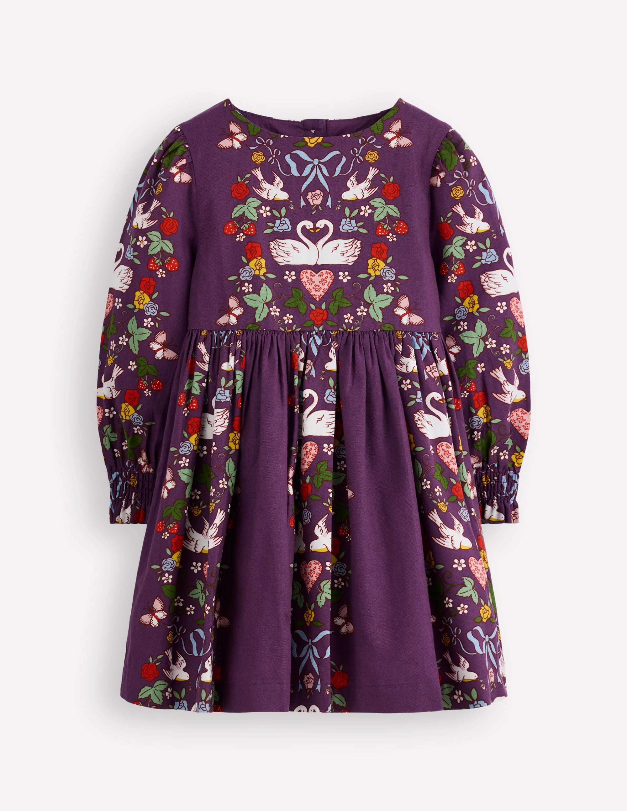 Madeline Long Sleeve Dress-Mystic Purple Lovebirds - Image 1