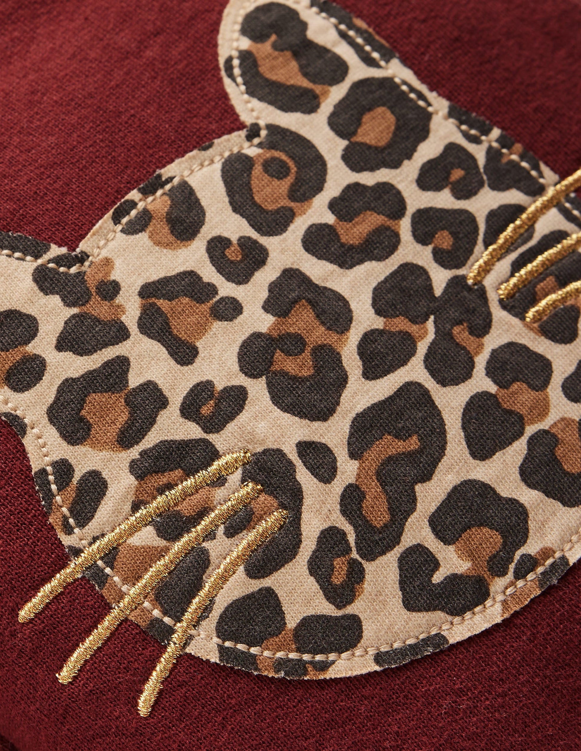 Bobbie Appliqué Sweatpants-Chestnut Cats-3