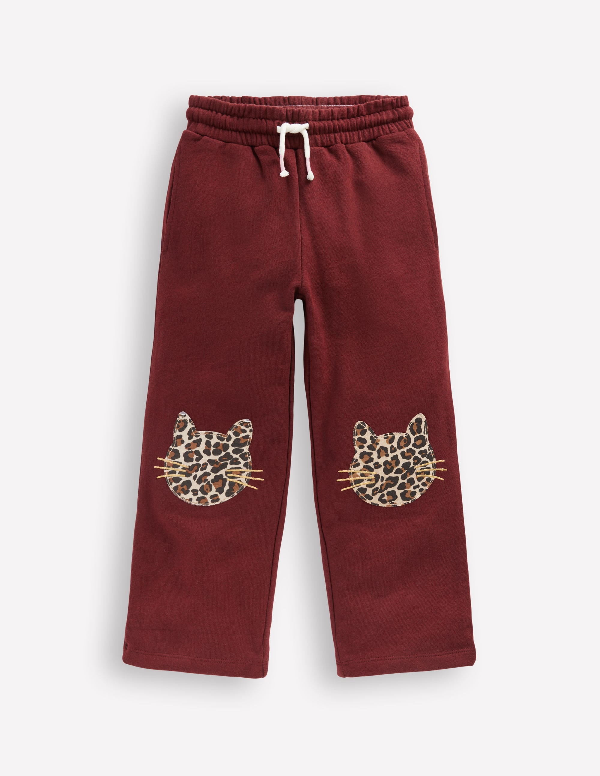 Bobbie Appliqué Sweatpants-Chestnut Cats - Image 1