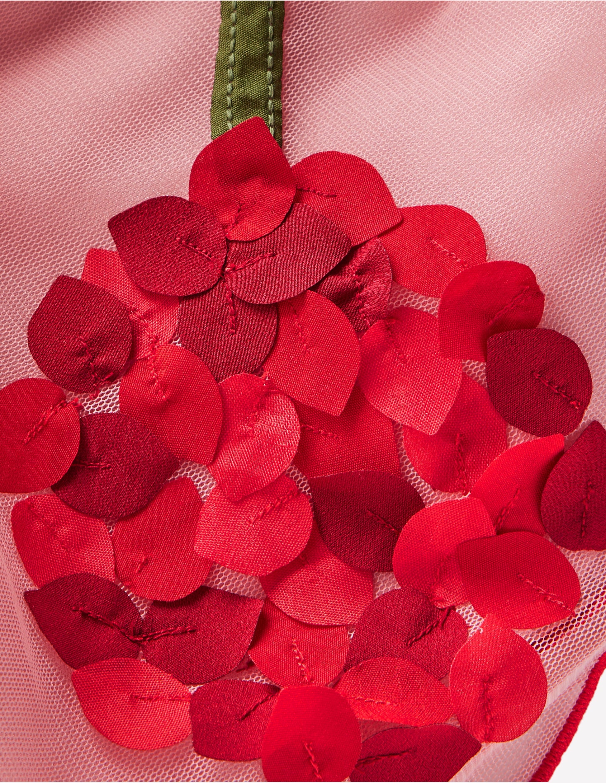 Appliqué Tulle Skirt-Vintage Pink Cherries-3