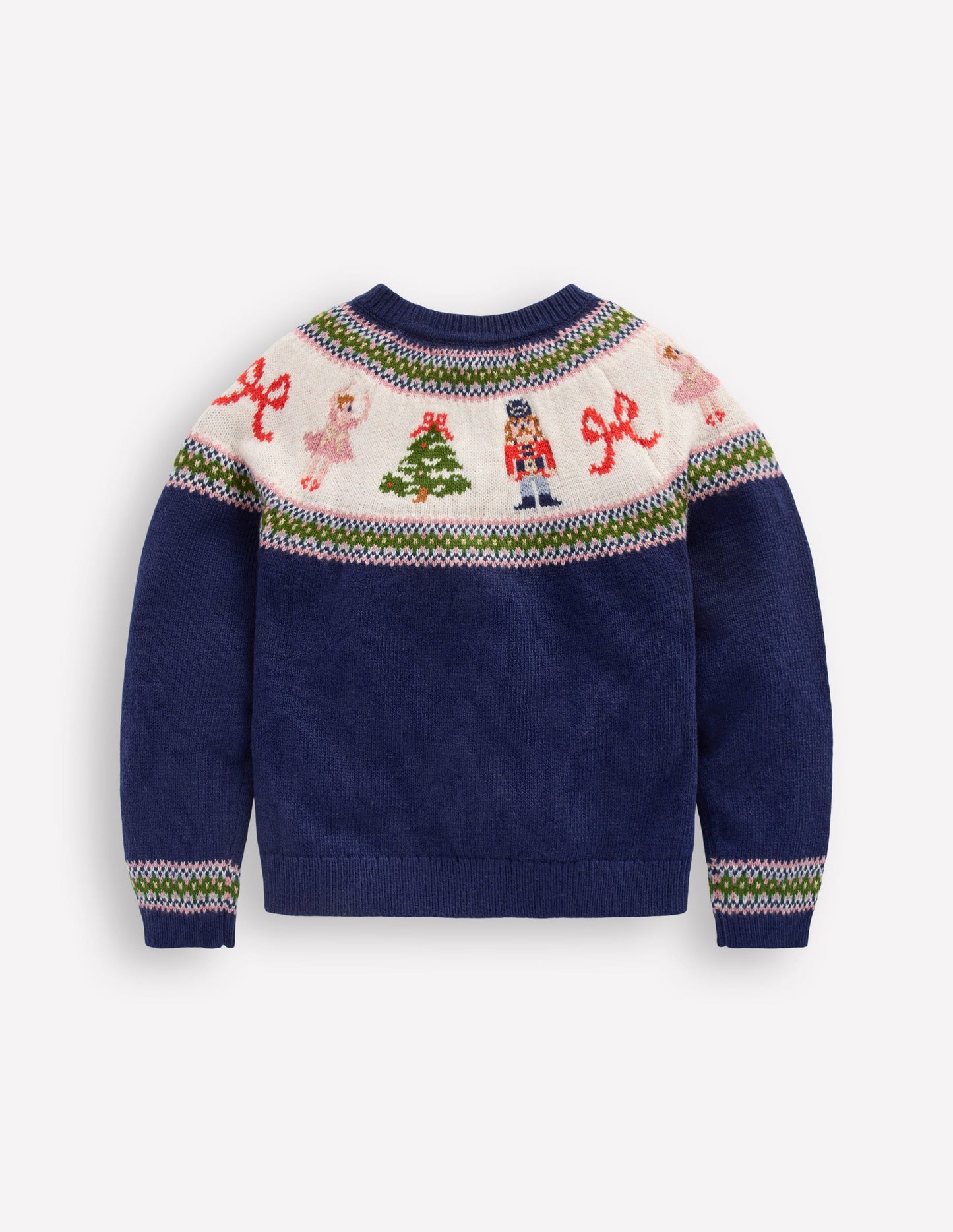 Edie Fair Isle Cardigan-Blue Nutcracker