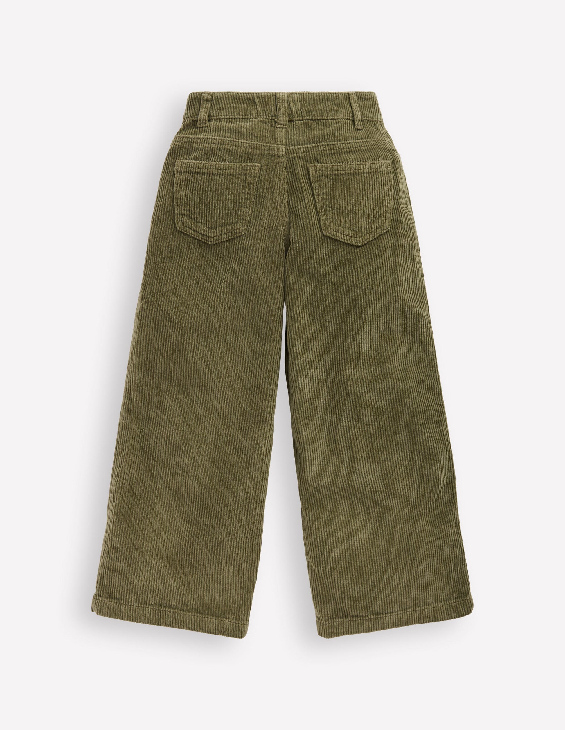 Wide Leg Pants-Woodland Green-2