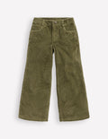 Wide Leg Pants-Woodland Green
