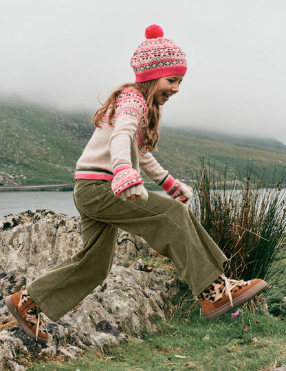 Wide Leg Pants-Woodland Green-4