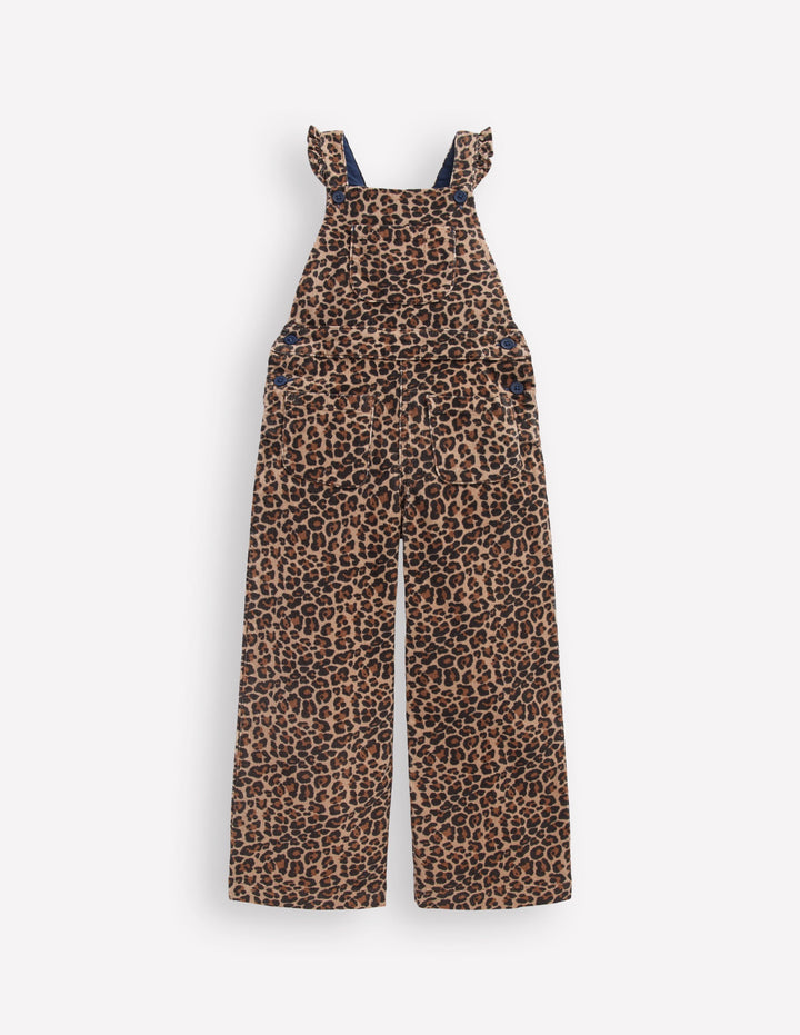 Frill Overalls-Leopard