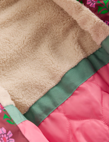 2-in-1 Padded Coat-Multi Woodblock Flower-5