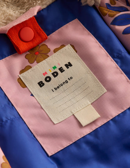 4-in-1 Waterproof Coat-Vintage Pink Floral Stamp-4