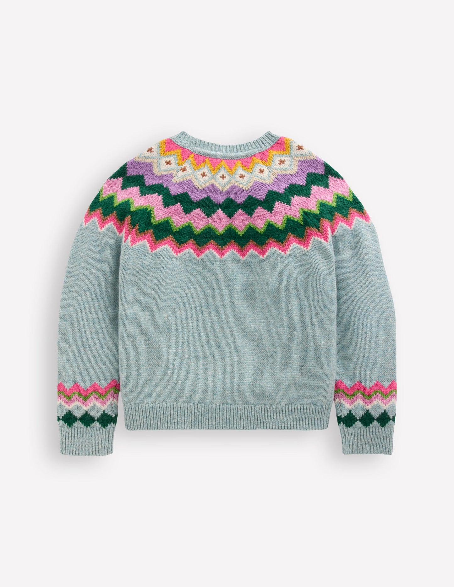 Eleanor Fair Isle Jumper-Sea Mist Blue Fair Isle