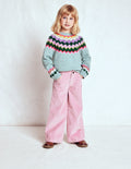 Eleanor Fair Isle Jumper-Sea Mist Blue Fair Isle