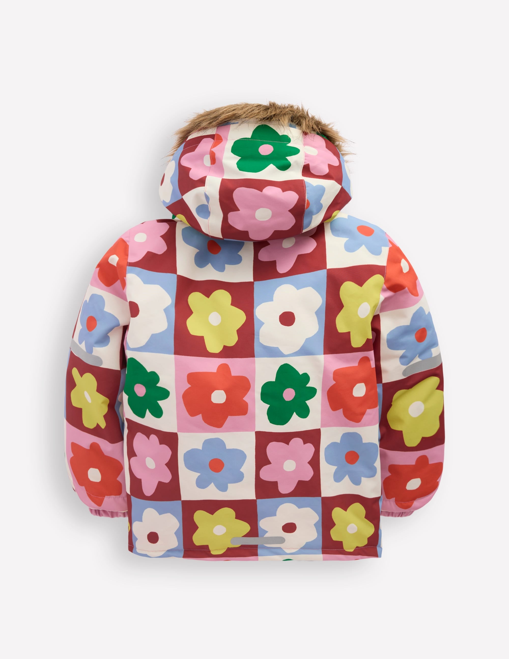 All-weather Waterproof Coat-Multi Flower Check | Boden USA