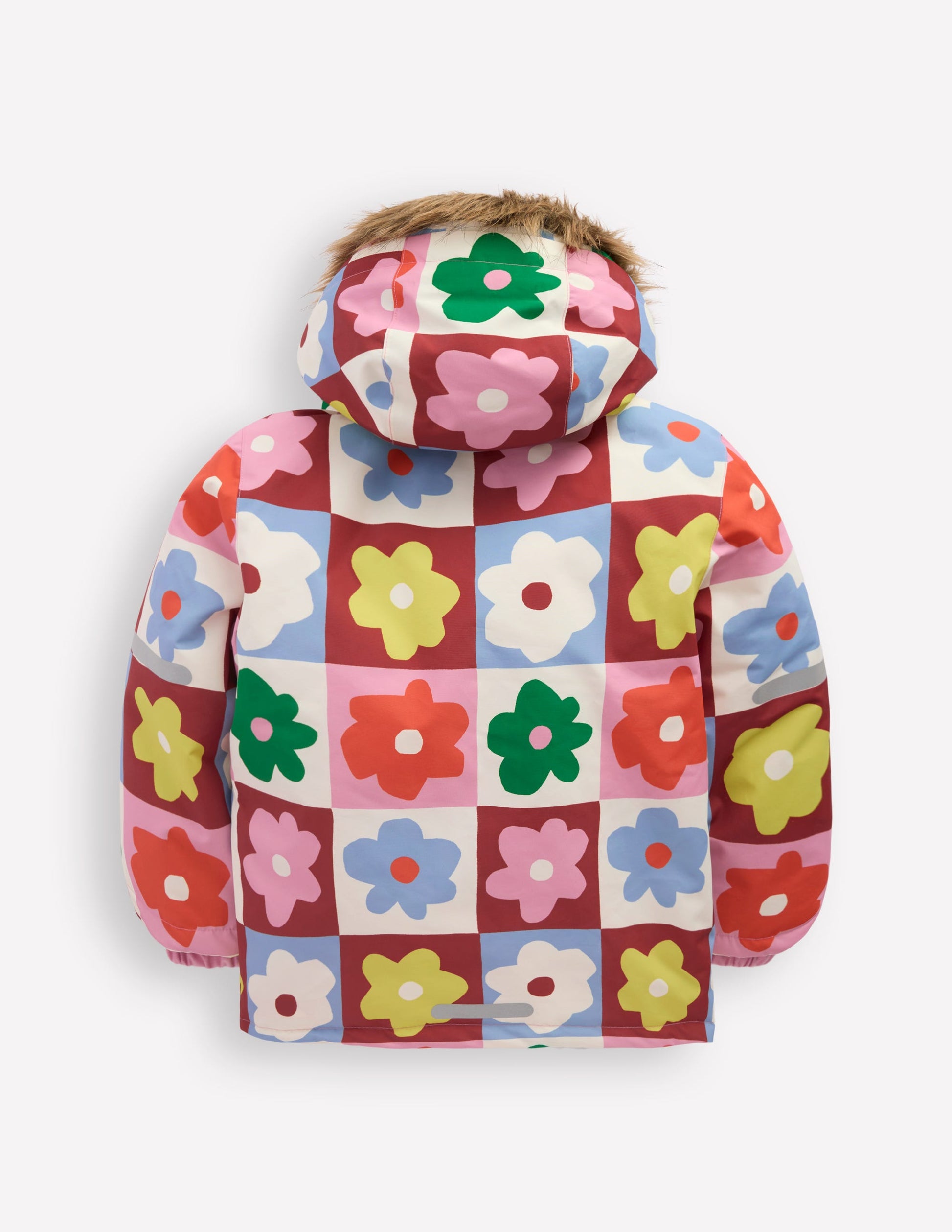 All-weather Waterproof Coat-Multi Flower Check-2