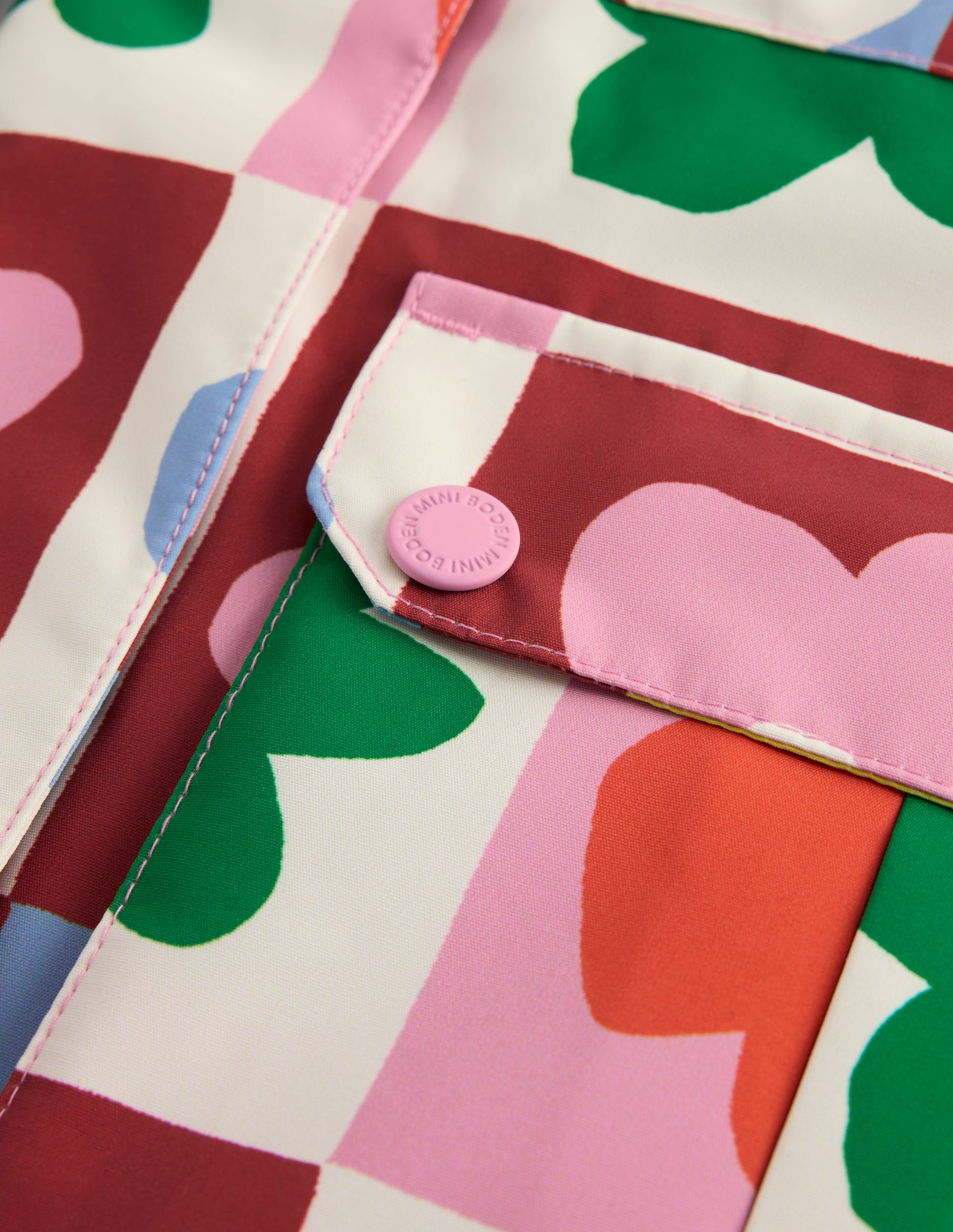 All-weather Waterproof Coat-Multi Flower Check | Boden USA