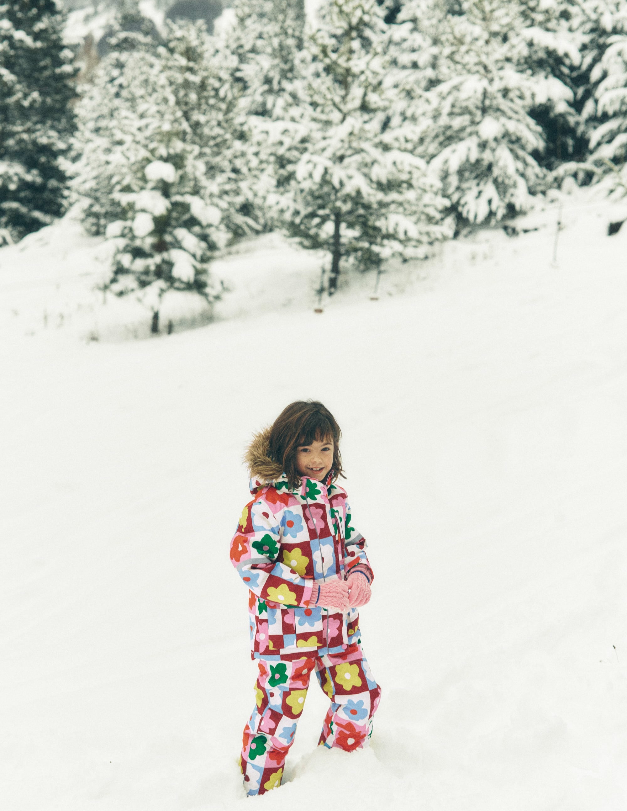 All-weather Waterproof Coat-Multi Flower Check | Boden USA