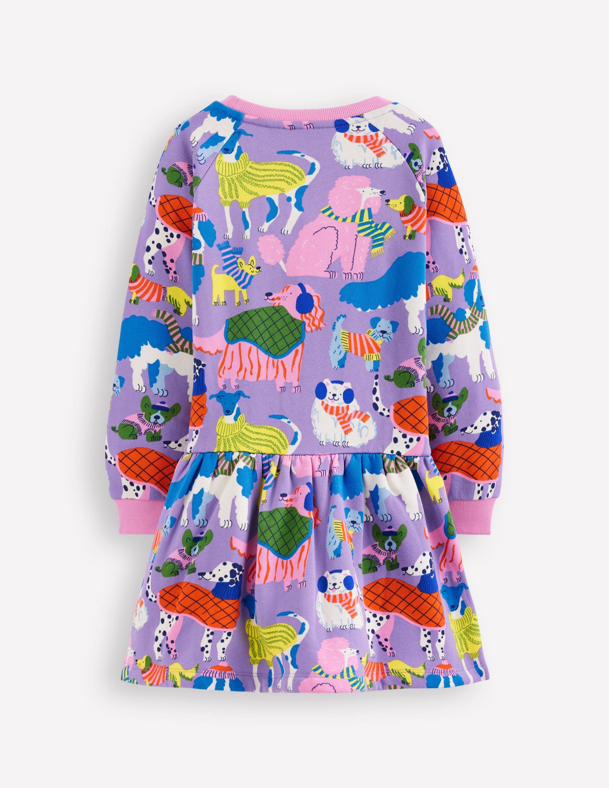 Cosy Sweatshirt Dress-Eggshell Blue Cosy Dogs-2