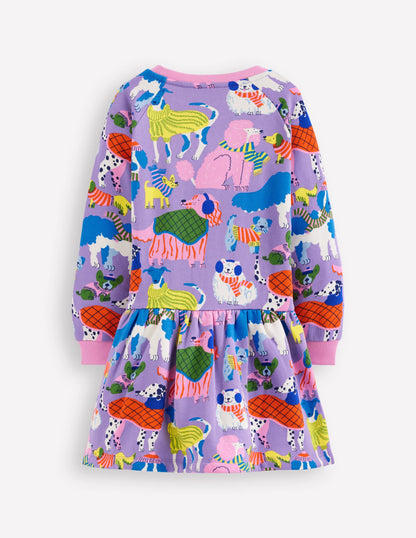 Cosy Sweatshirt Dress-Eggshell Blue Cosy Dogs-2