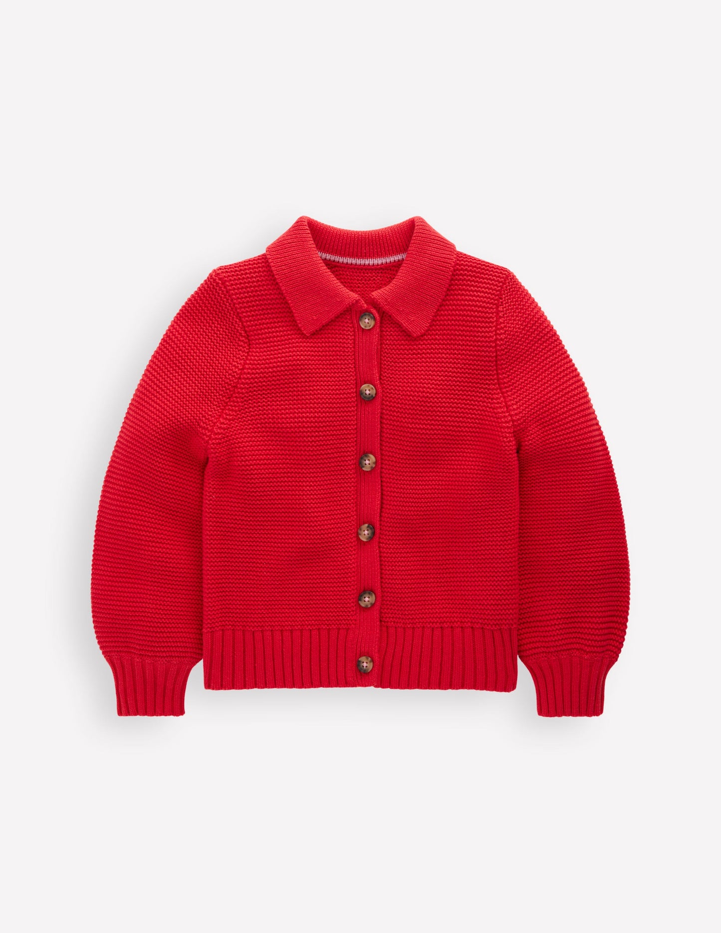 Collared Cardigan-Rockabilly Red