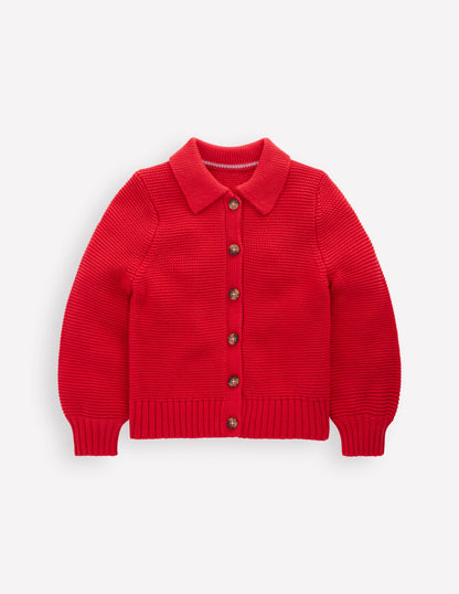 Collared Cardigan-Rockabilly Red-5