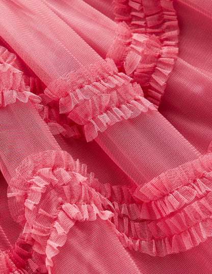 Velour Tulle Ballet Dress-Rose Pink-3