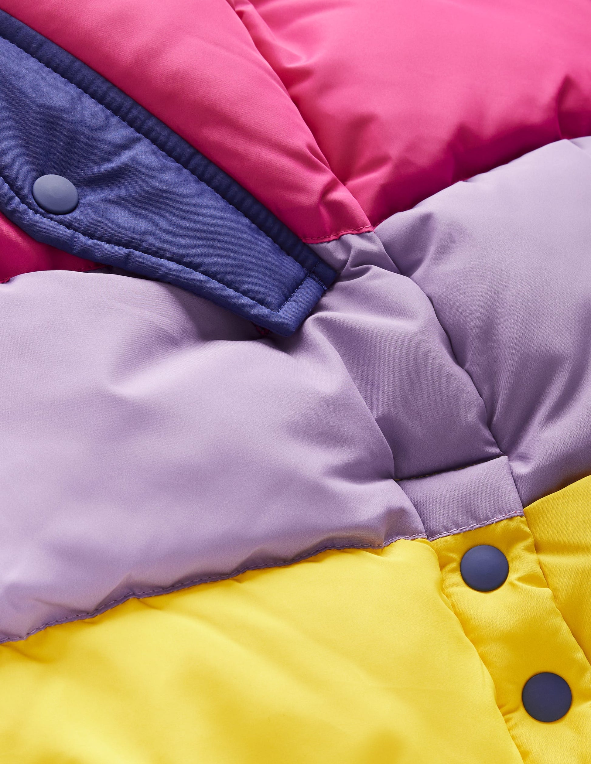 Longline Padded Coat-Rainbow Colourblock-3