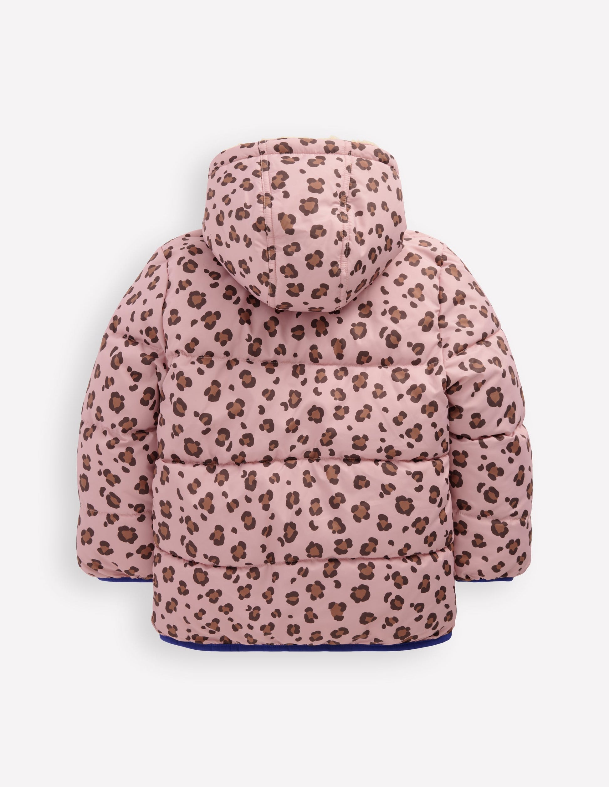 Reversible Padded Borg Coat-Pink Leopard-2