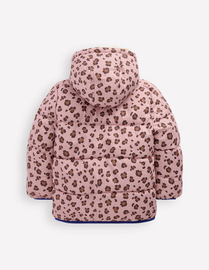 Reversible Padded Borg Coat-Pink Leopard-2