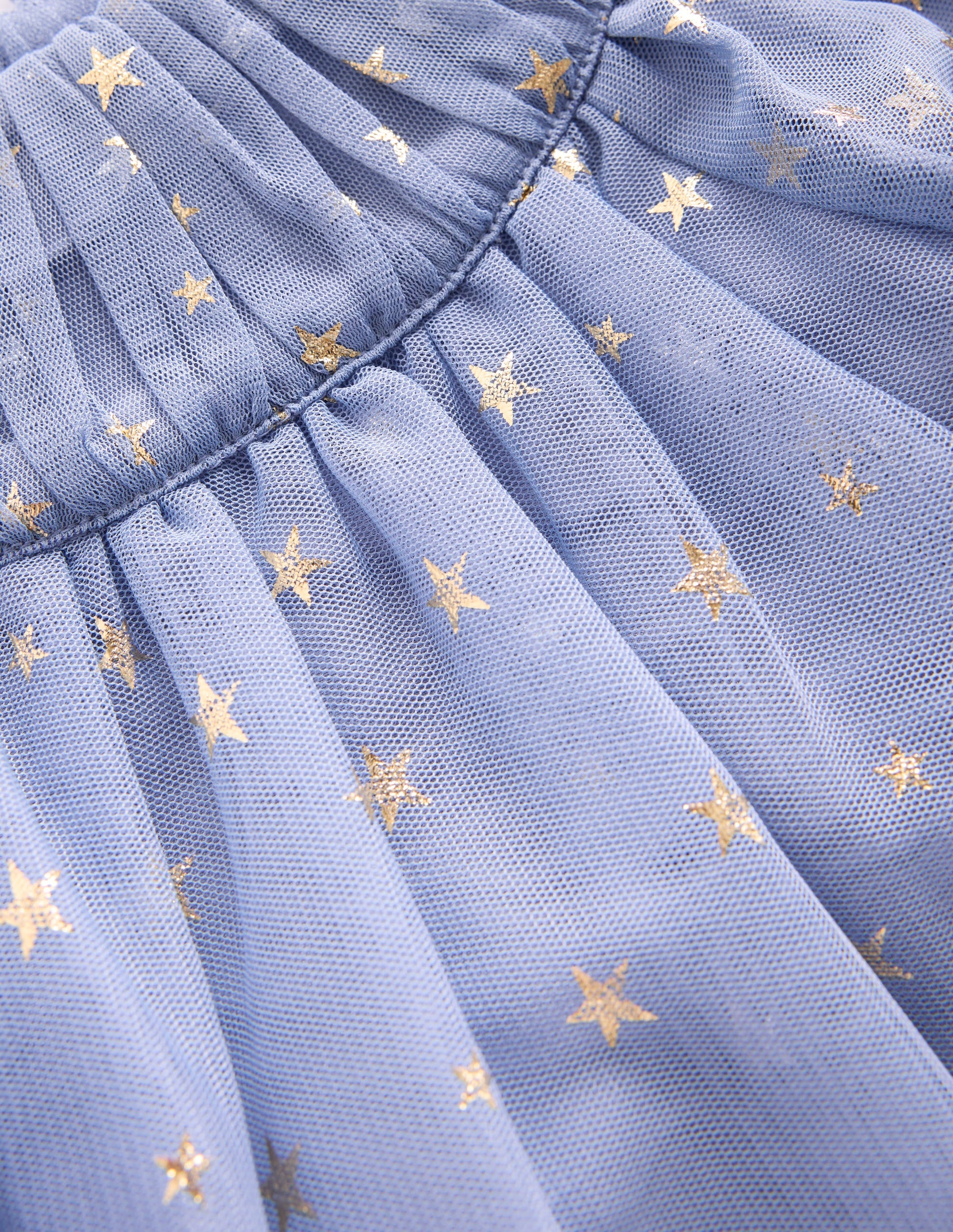 Tiered Tulle Dress-Stormbolt Blue-6