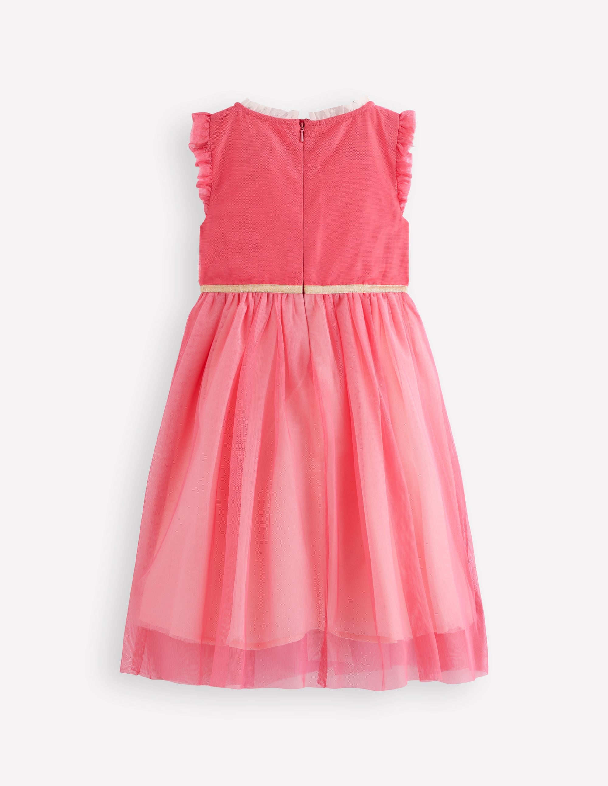 Panelled Frill Tulle Dress-Multi Colourblock | Boden USA