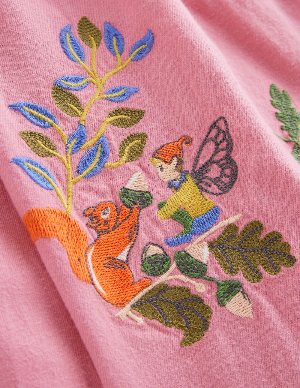 Lace Trim Woven Dress-Rose Pink Fairies