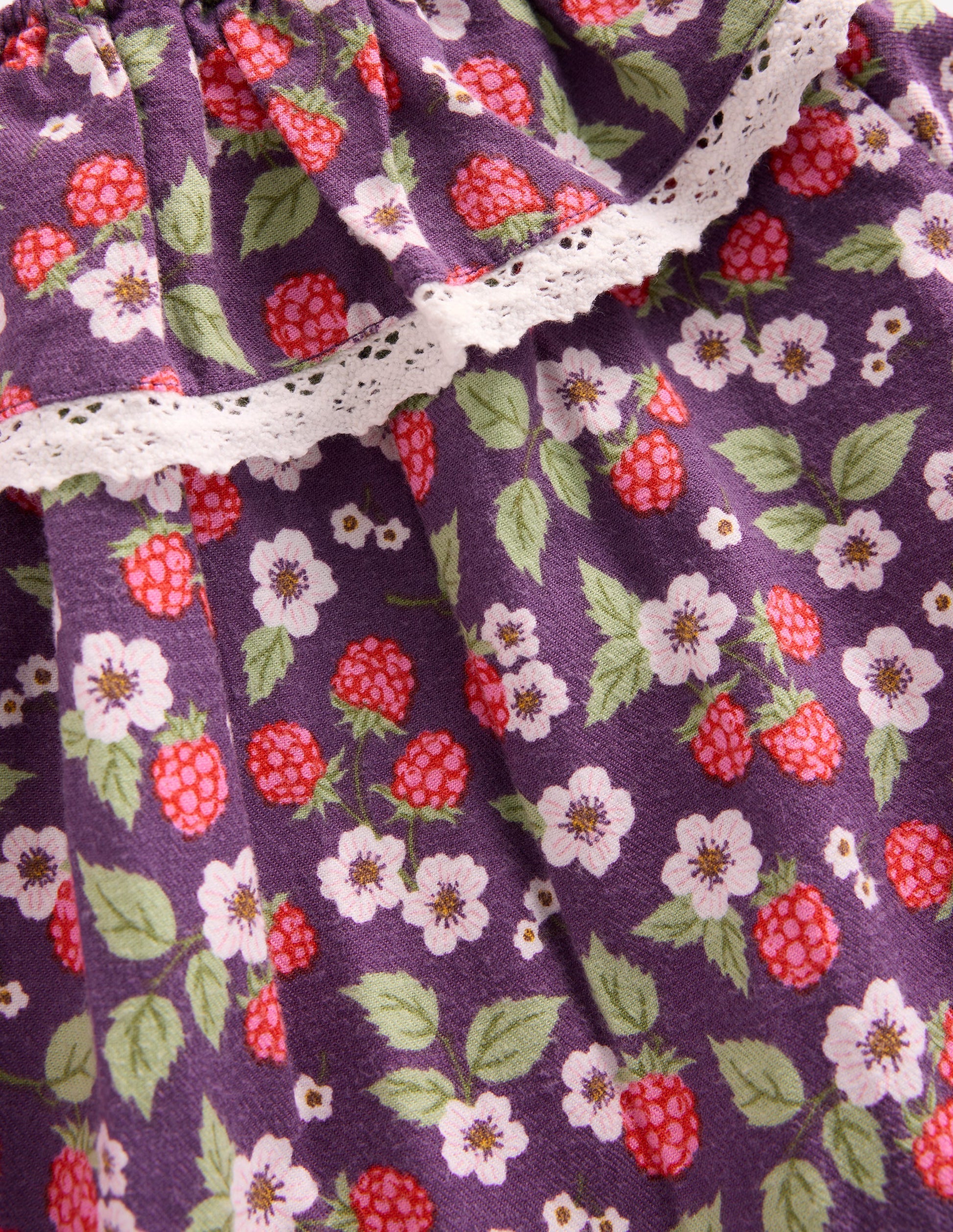 Lace Trim Woven Dress-Purple Vintage Berry-3