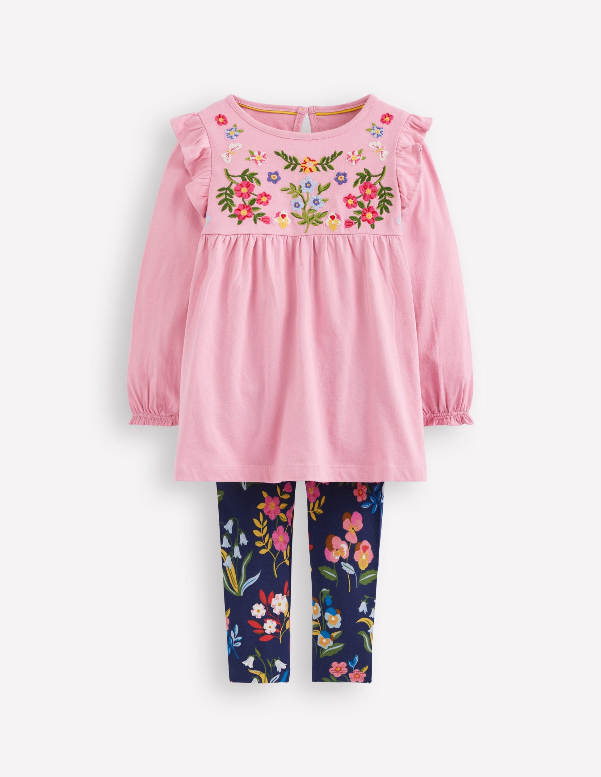 Embroidered Tunic Set-Formica Pink-1