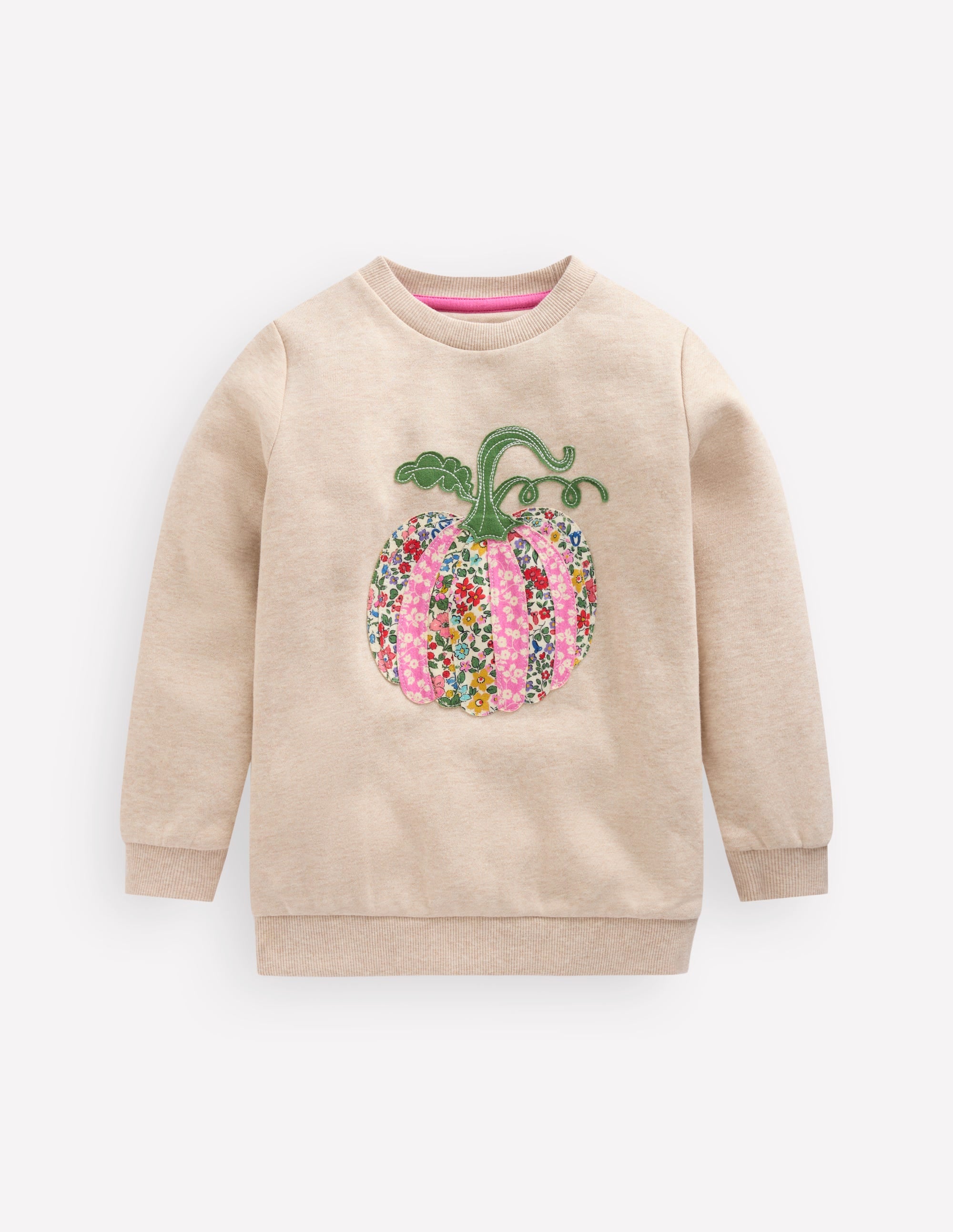 Applique Sweatshirt-Oatmeal Marl Pumpkin | Boden USA
