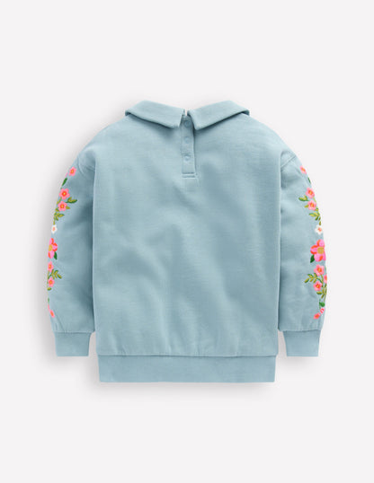 Embroidered Sweatshirt-Glacier Blue Embroidery-2