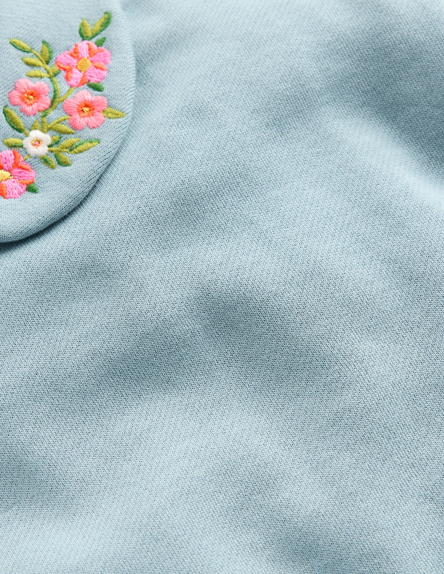 Embroidered Sweatshirt-Glacier Blue Embroidery