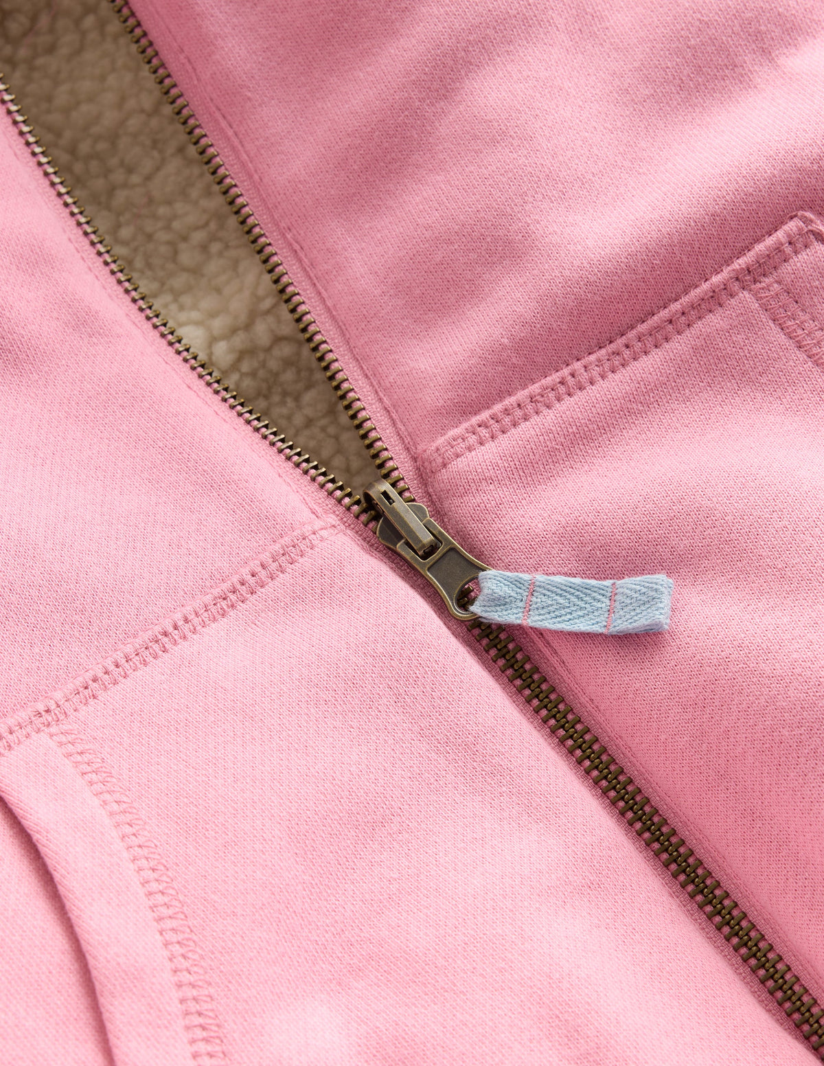 Reversible Borg Hoody-Vintage Mauve/Kingfisher Blue - Image 3