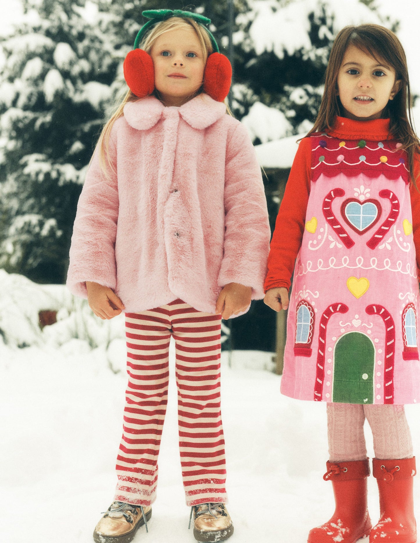 Ribbed Flare Leggings-Cherry Jam/Chalk Pink Stripe