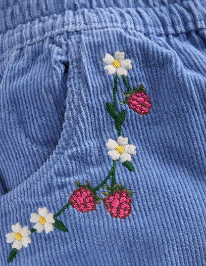 Cord Embroidered Pull-On Pants-Ebb & Flow-3