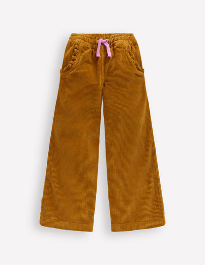 Relaxed Cord Pants-Toffee Brown-1