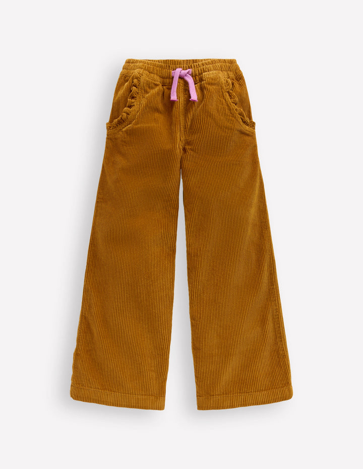 Relaxed Cord Pants-Toffee Brown