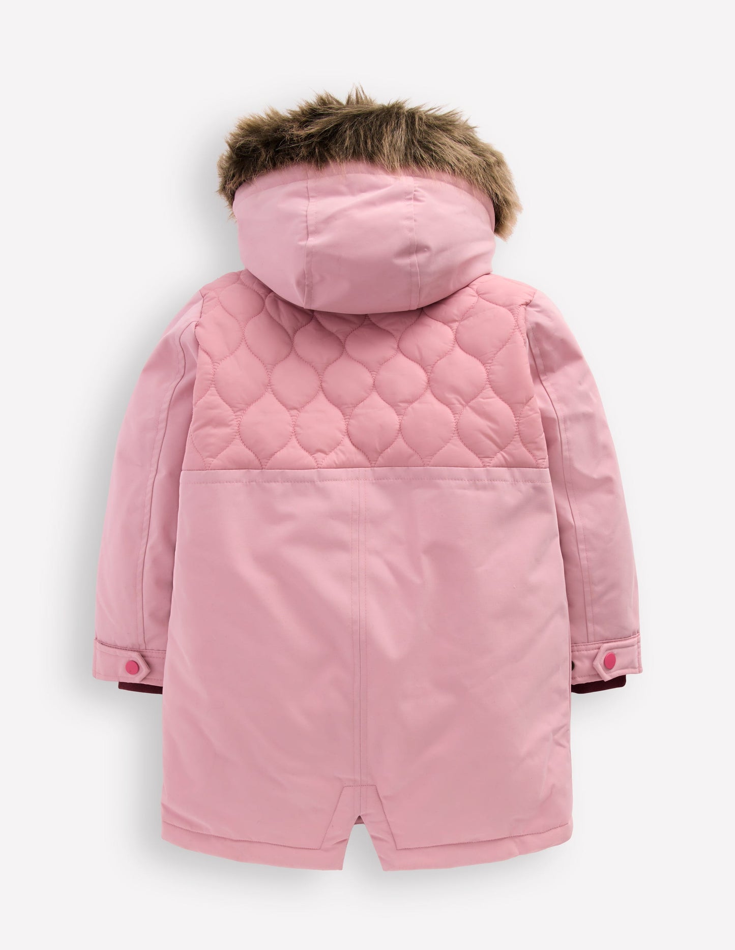 Joni Quilted Parka Coat-Pink