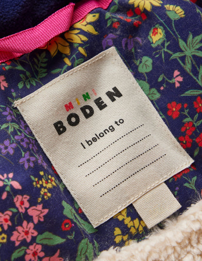 Joni Quilted Parka Coat-Blue Flower Meadow-4