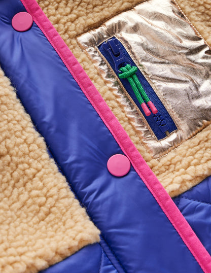 Cosy Longline Coat-Multi Colourblock-3