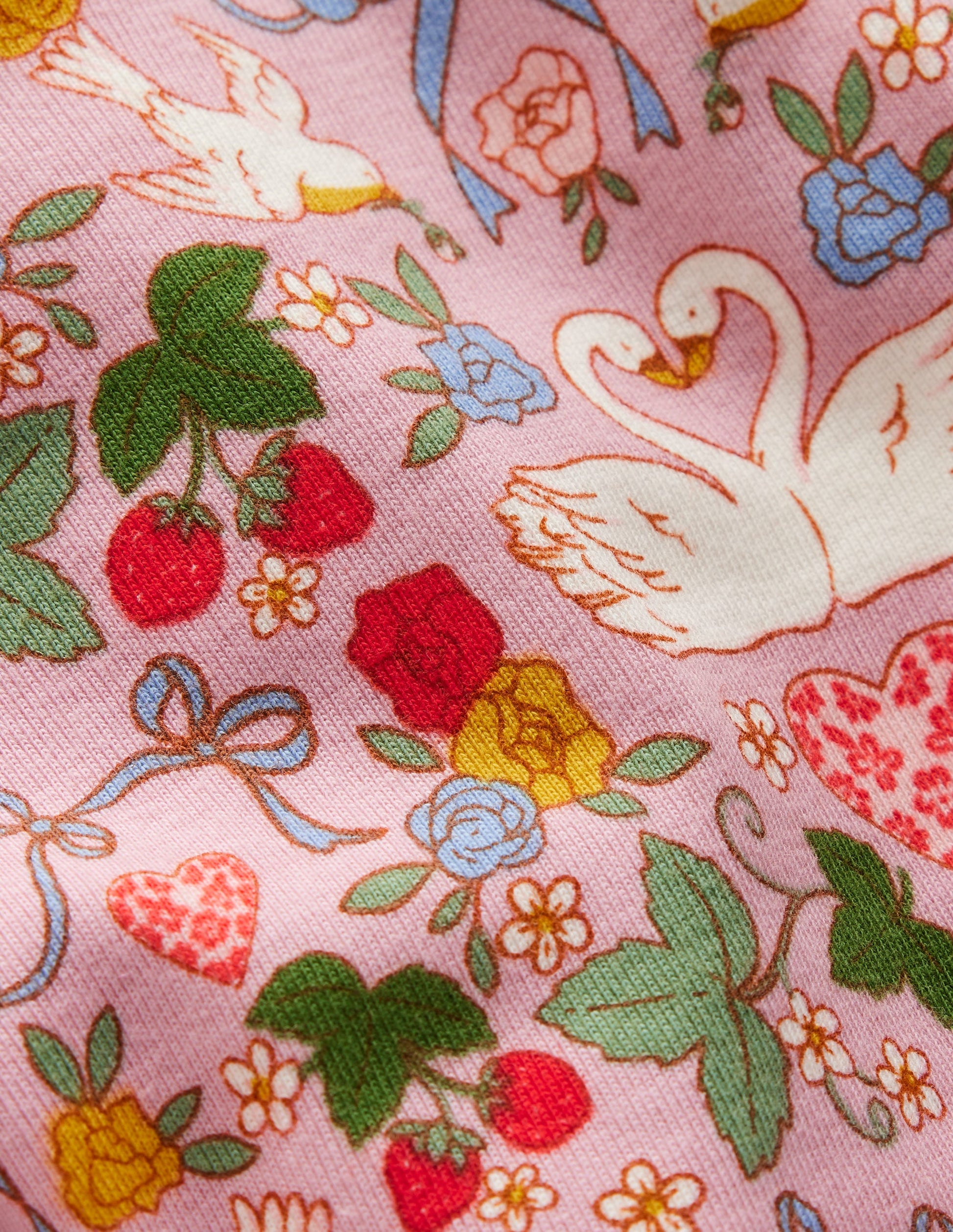 Snug Long John Pajamas-Pink Swan-3