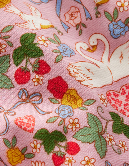 Snug Long John Pajamas-Pink Swan-3